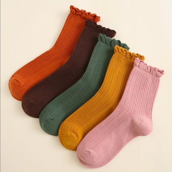 Accessories - Women’s 5 Pairs Frill Trim Socks